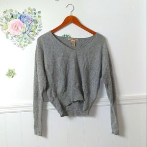 Free people sinched waist cropped sweater wool blend